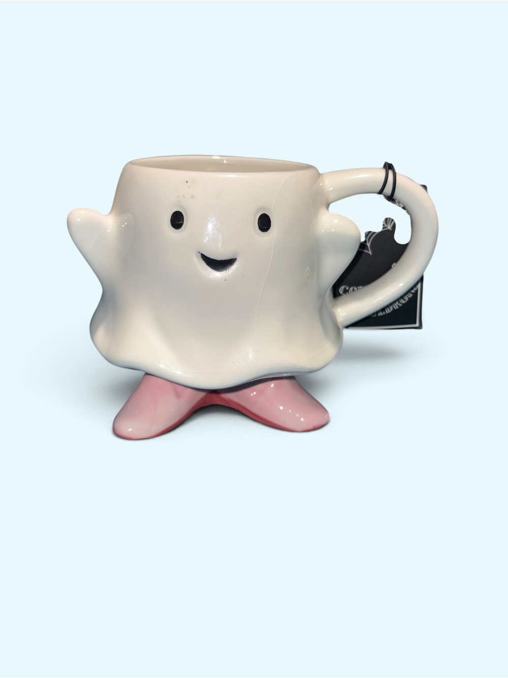 Cobwebs & Cauldrons Viral TikTok HTF Ghost with Cowgirl Boots Halloween Mug - Picture 2 of 4